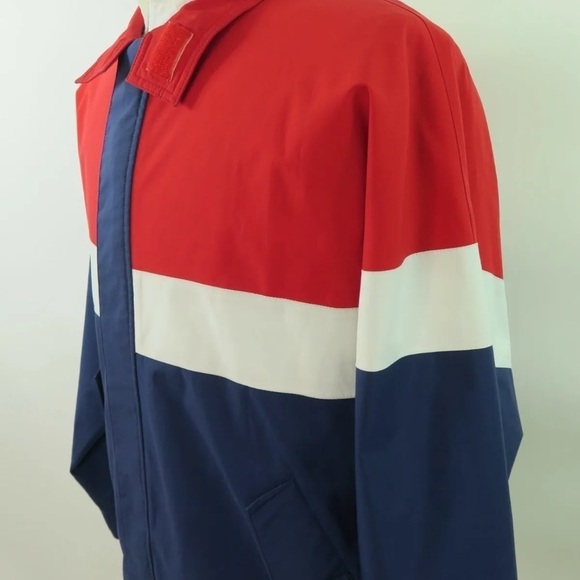 GORE-TEX Tourney Windbreaker Golf Jacket Coat Waterproof Red Blue VINTAGE MEDIUM - Picture 14 of 16
